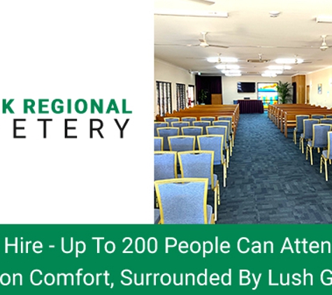 Thorak Regional Cemetery - Knuckey Lagoon, NT. Chapel Hire - Up To 200 People Can Attend In Air Condition Comfort, Surrounded By Lush Gardens