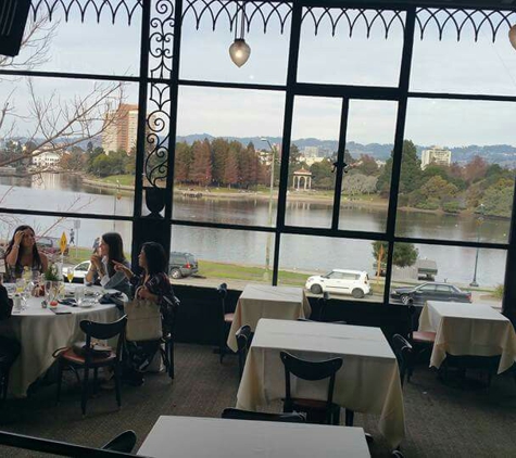 The Terrace Room At Lake Merritt Hotel - Oakland, CA. Our table on the left corner the view is gorgeous on a quiet Sunday for brunch.