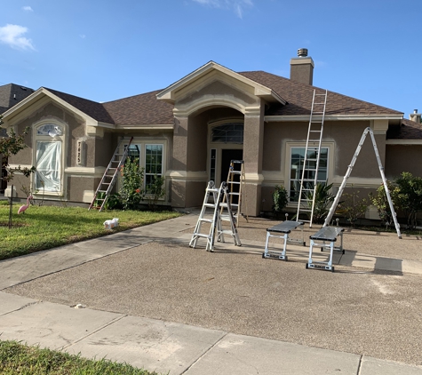 Titan Construction & Painting ll - Corpus Christi, TX. Removing rot facia board around house before painting.