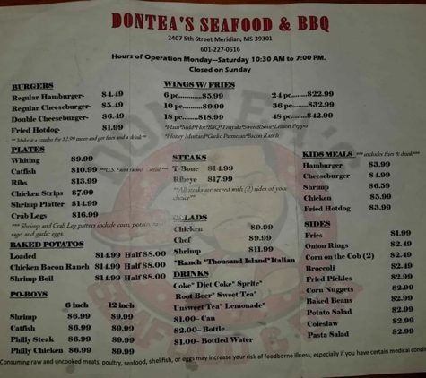 Dontea's Seafood & Bbqlegend's Lounge - Meridian, MS