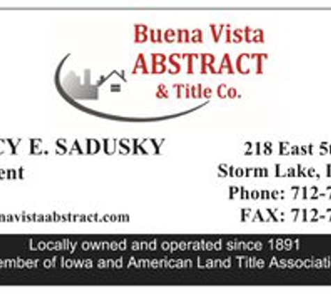 Buena Vista Abstract & Title Co. - Storm Lake, IA