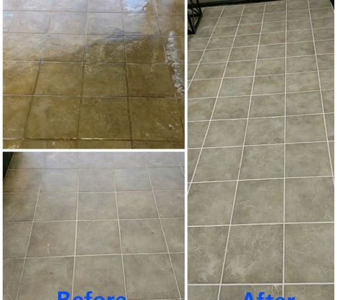 Boyd's Hard Surface Cleaning - Sulphur, LA. Tile cleaned