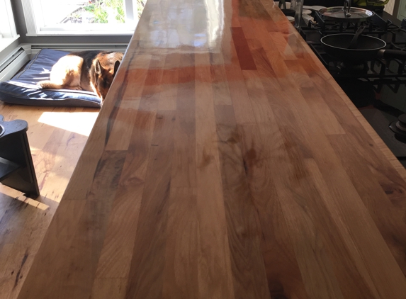 Bill the Handyman - Tunkhannock, PA. He made my counter top from the left over Hickory Flooring. Love love my counter plus a whole lot more.