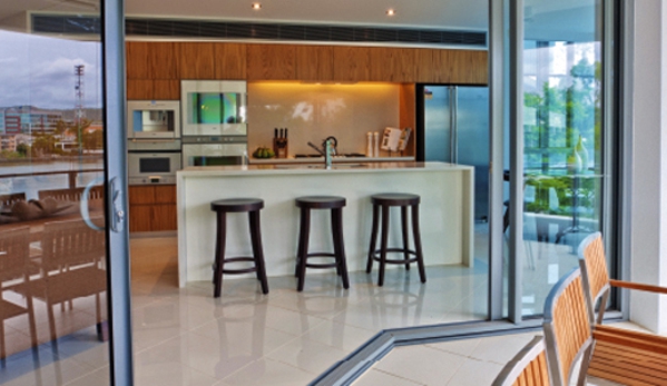 Bradnam's Windows & Doors - Carrum Downs, VIC. Ultra Silver Aluminium Corner Sliding Door