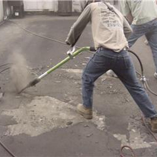 Knauss Property Services - Indianapolis, IN. Paint booth- The heavy floor coating buildup is no match for KPS crews.  Our experience had this floor completed ahead of owners schedule.