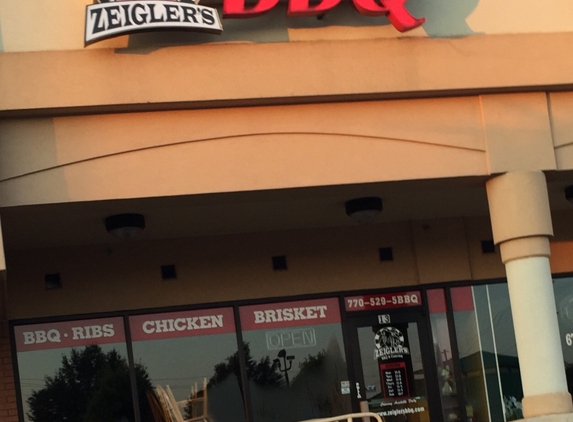 Zeigler's BBQ & Catering - Acworth, GA. Restaurant front