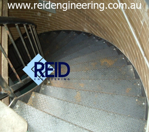 Reid Engineering Pty. Ltd. - Grovedale, VIC. Custom Made Metal Stair Wells