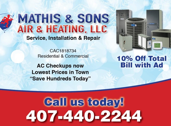 Mathis and Sons Air and Heating, LLC - Orlando, FL