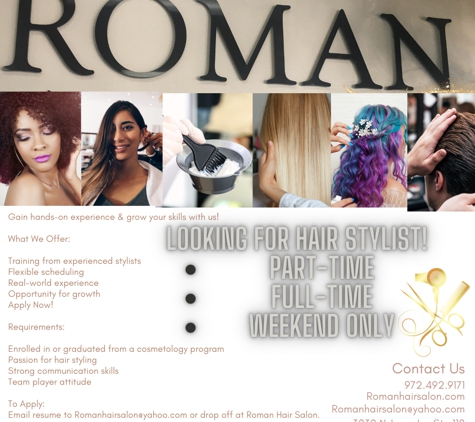 Roman Hair Salon - Carrollton, TX