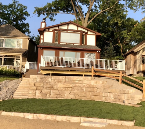 Always Sharp LLC - Ortonville, MI. Lake Retaining Wall with Vert-Block