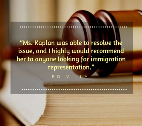 Law Offices of Connie Kaplan, P.A. - Fort Lauderdale, FL. Client Testimonial For Floriday Immigration Attorney