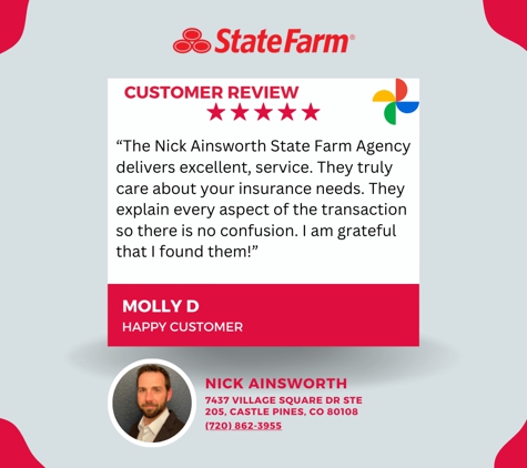 Nick Ainsworth - State Farm Insurance Agent - Castle Pines, CO