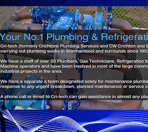 Cri-Tech - Warrnambool, VIC. Your No.1 Plumbing & Refrigeration Team