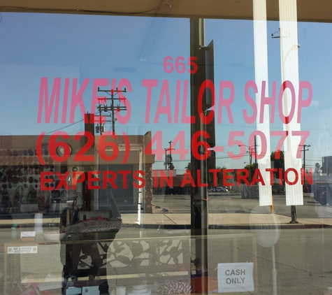 Mike's Tailor Shop - Arcadia, CA. Outside window