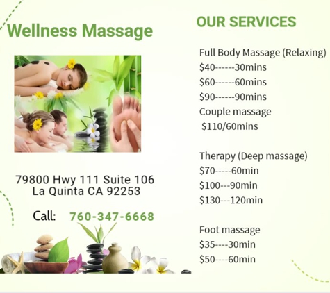 Wellness Massage - La Quinta, CA