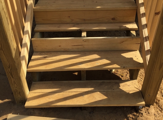 Creative Remodeling & Design - Swanton, OH. Another shot of his finish craftsmanship, attaching steps must be optional in tony vellers mind. After further review he split every stud