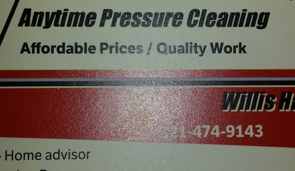 Anytime Pressure Cleaning. - Rockledge, FL. My business card..