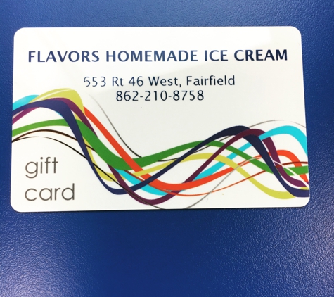 Flavors Home Made Ice Cream - Fairfield, NJ. Give someone special a delicious gift card for #flavorsicecream