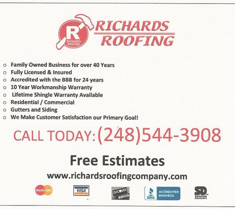 Richards  Roofing - Troy, MI