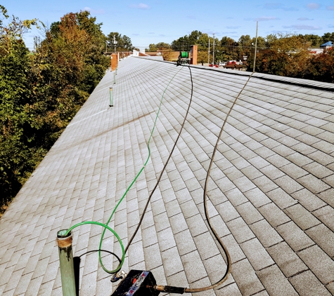 Big O's Rooter Services. Sewer Jetting From Roof Stack