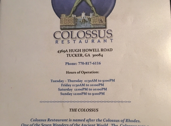 Colossus Restaurant - Tucker, GA