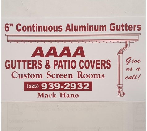 AAAA Gutters & Patio Covers - Ethel, LA