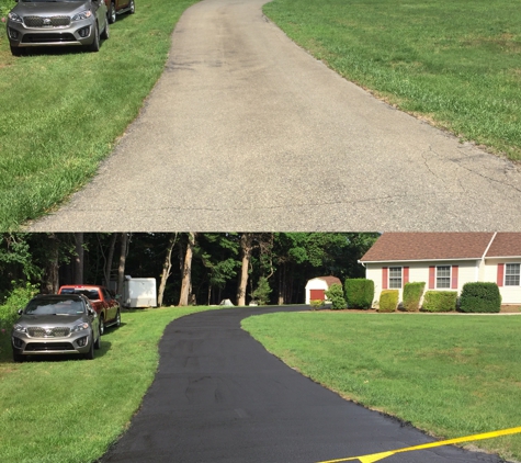 General Blacktop Paving. Residential Driveway Asphalt Sealing Before and After