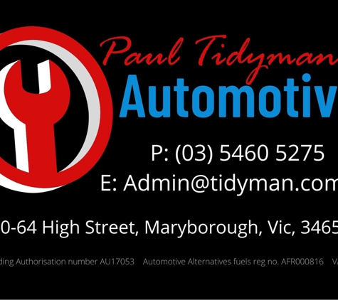 Paul Tidyman Automotive - Maryborough, VIC