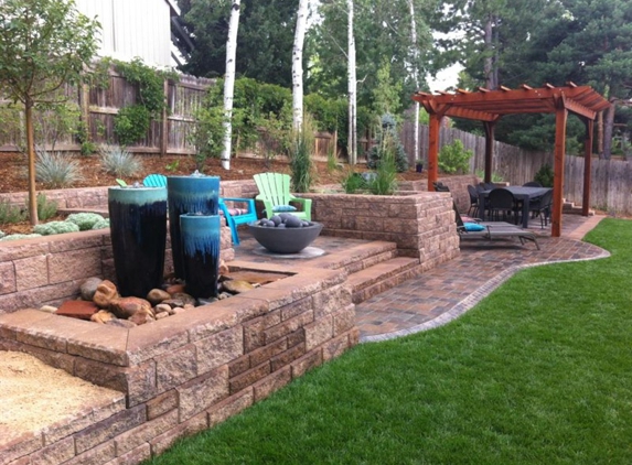 Decorative Landscape Borders - Golden, CO. Retaining wall and Patio