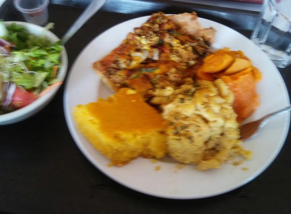 The Soul Vegetarian Restaurant - Atlanta, GA. Photo a little blurry but food was and is amazing.