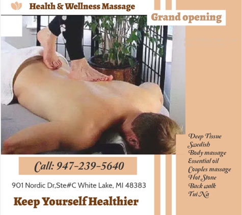 Health & Wellness Massage - White Lake, MI