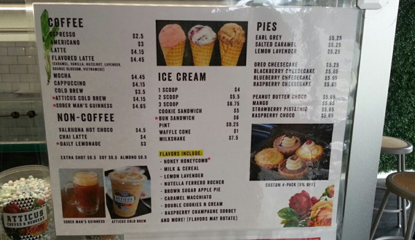 Atticus Creamery & Pies - Los Angeles, CA. Great menu!