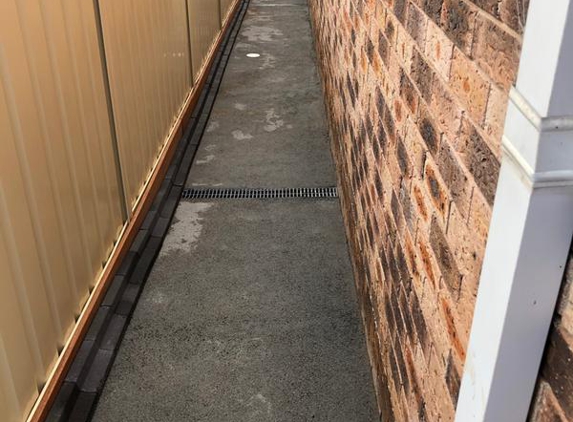 Acrow Plumbing Pty Ltd - Winston Hills, NSW. The completed side of house. No more problems with flooding
