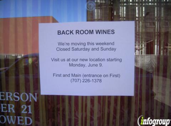 Back Room Wines - Napa, CA