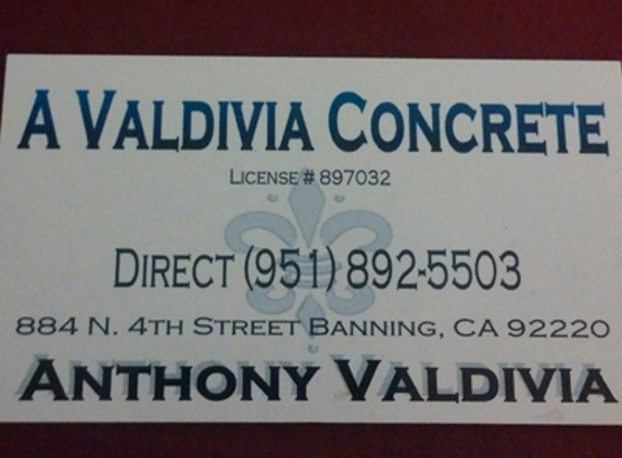 A Valdivia Concrete - Banning, CA