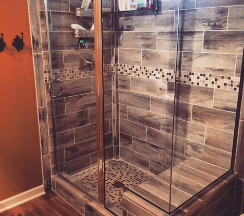 A Plus Glass - Opelousas, LA. Custom Semi-Frameless Shower by A-Plus Glass Co