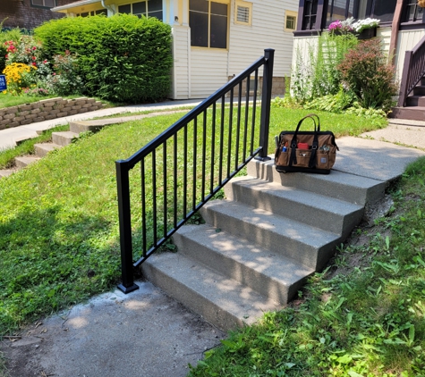 Erik's Helping Hands - Milwaukee, WI. Erik's Helping Hands Installs Stair Rails -- Interior & Exterior.