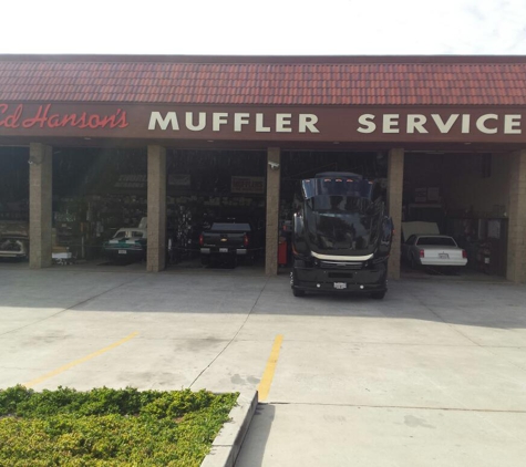 Ed Hanson's Muffler Service - Spring Valley, CA. 1957 Chevy Bel Air, 1968 Camaro, New Silverado, 40ft Ford F-750 Super Duty Diesel Limo bus and a Chevrolet Monte Carlo. He does everything.