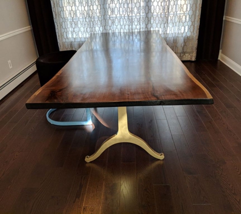 Wood Touch LLC - Montville, NJ. Black walnut live edge table