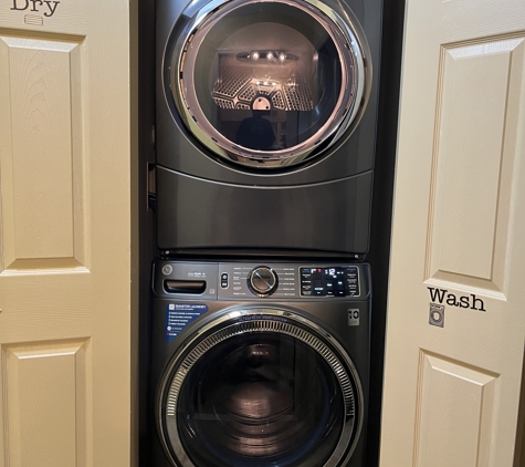 Elegant Services LLC - Robbinsville, NJ. Installation of washer and dryer stacked