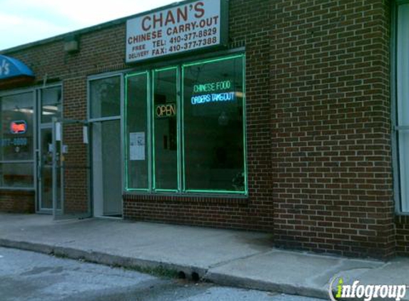 Chan's Chinese Restaurant - Idlewylde, MD