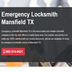 Emergency Locksmith Mansfield