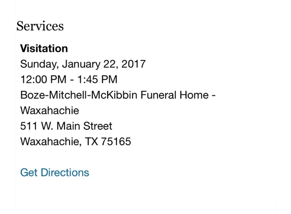 Boze Mitchell McKibbin Funeral Home - Waxahachie, TX