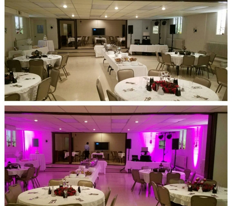 Pro-Sound Entertainment - Anderson, IN. Before and after  - uplighting