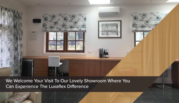 JSF Interiors - Goulburn, NSW. We Welcome Your Visit To Our Lovely Showroom Where You Can Experience The Luxaflex Difference