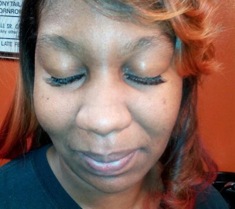 Danyell Jefferson inside KC Fragrance And Beauty DeSoto - Desoto, TX. lashes