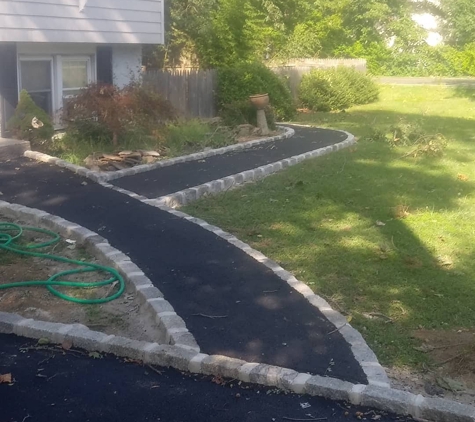 Berry & Son's Paving and Masonry Corp. - North Brunswick, NJ. Asphalt walkway Belgium block edging