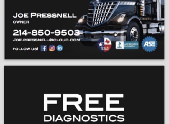 Mobile Diesel Diagnostics Repair - Dallas, TX