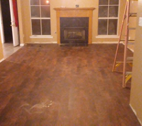 Elite Flooring, LLC - Holden, LA. Vinyl click and lock, 2800 square feet in two days!