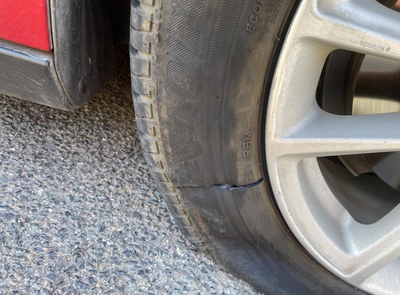 Shannahan Crash Repairs - Queenstown, SA. Ruptured tyre